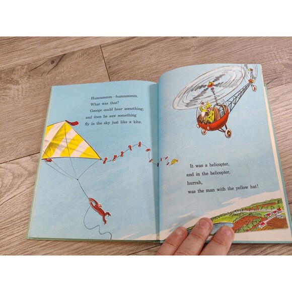 Curious George Flies A Kite By Margret Rey-1958-Weekly Reader Children's Book - Picture 11 of 12